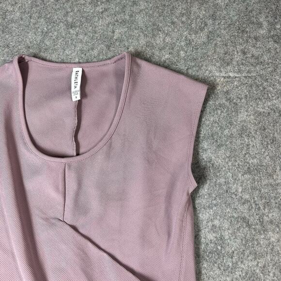 Athleta Rosy Bayview Tee Women’s Small Faux Wrap Front Stretch Purple - Picture 2 of 7